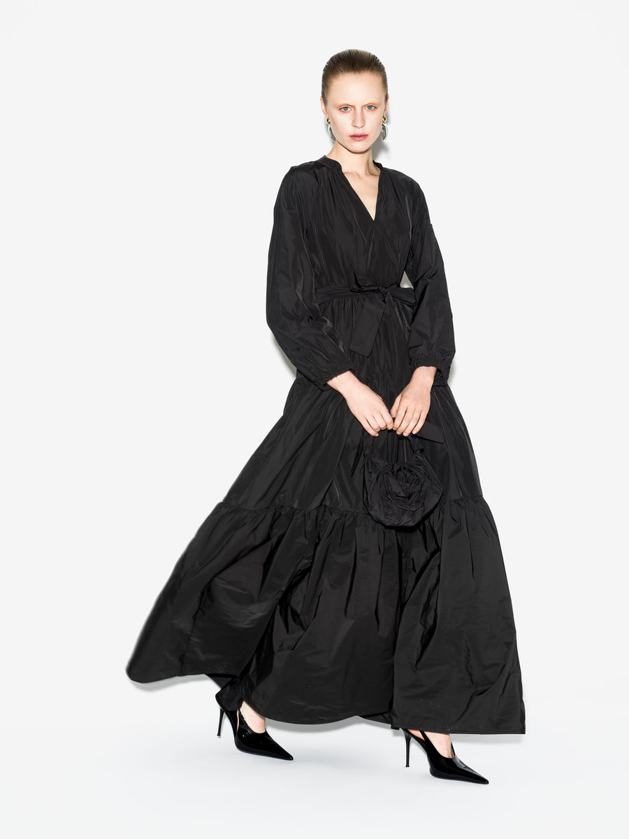 Ahi dress in black + Cloud bag in black