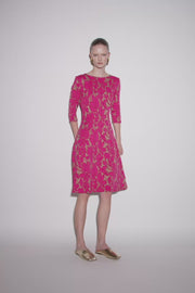 DAKOTA FW26–27 fuchsia floral dress in motion